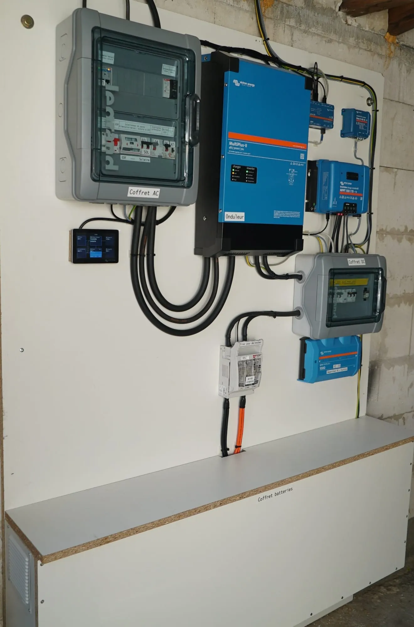 Onduleurs et régulateurs d’une installation remise à niveau